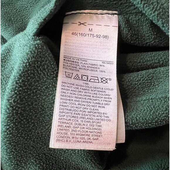 Gap Fit Recycled Half-Zip Windbreaker Fleece Jacket Women's Size M Green - Picture 8 of 11